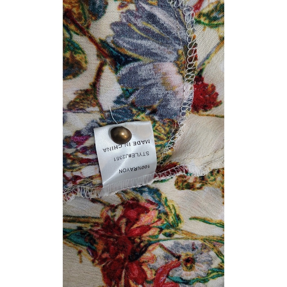 Jodifl Floral Print Long Sleeve Mini Dress Boho Chic Keyhole Casual‎ - Picture 9 of 9